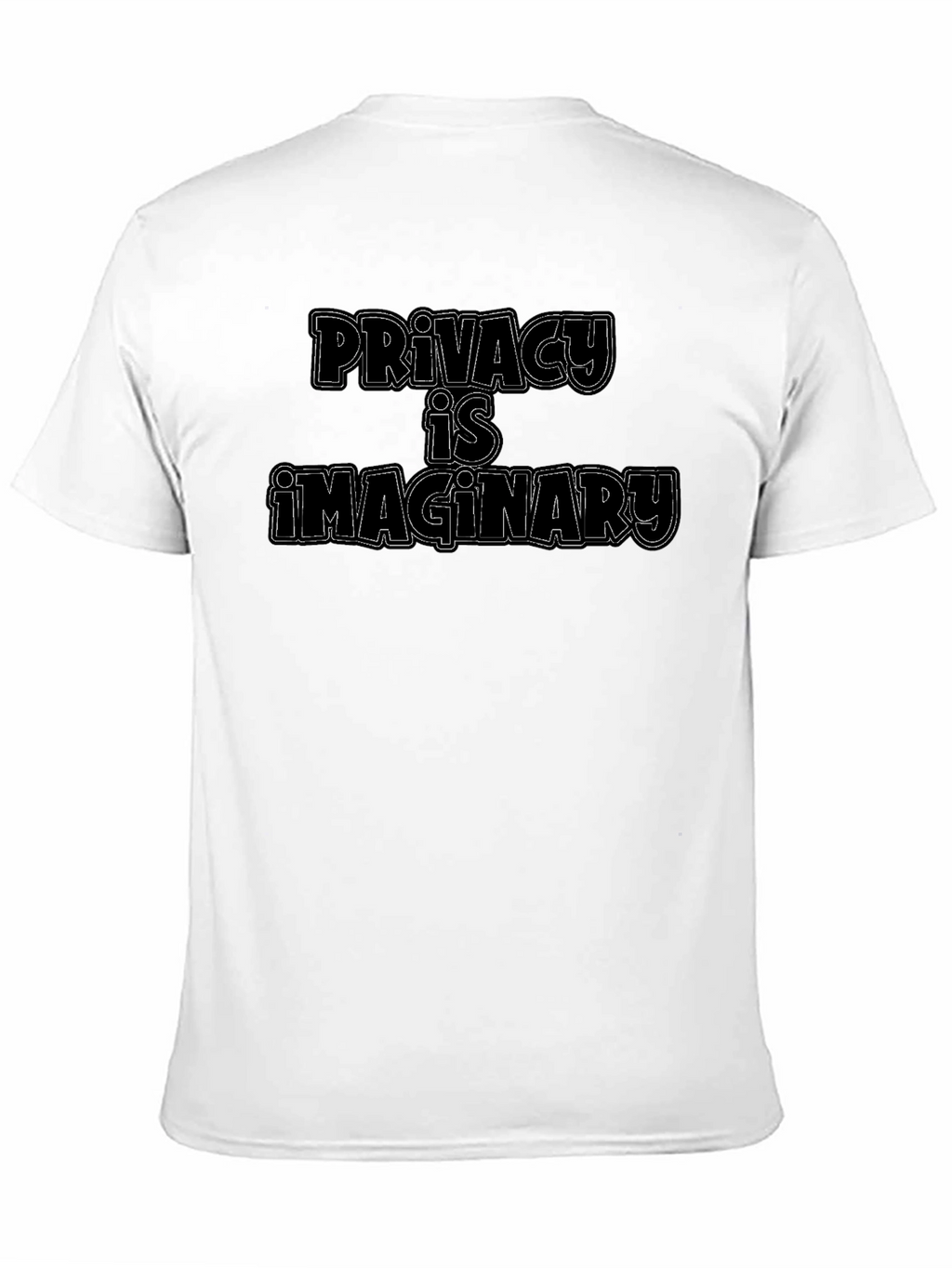 Privacy is Imaginary Graphic Tee - Black Cotton T-Shirt