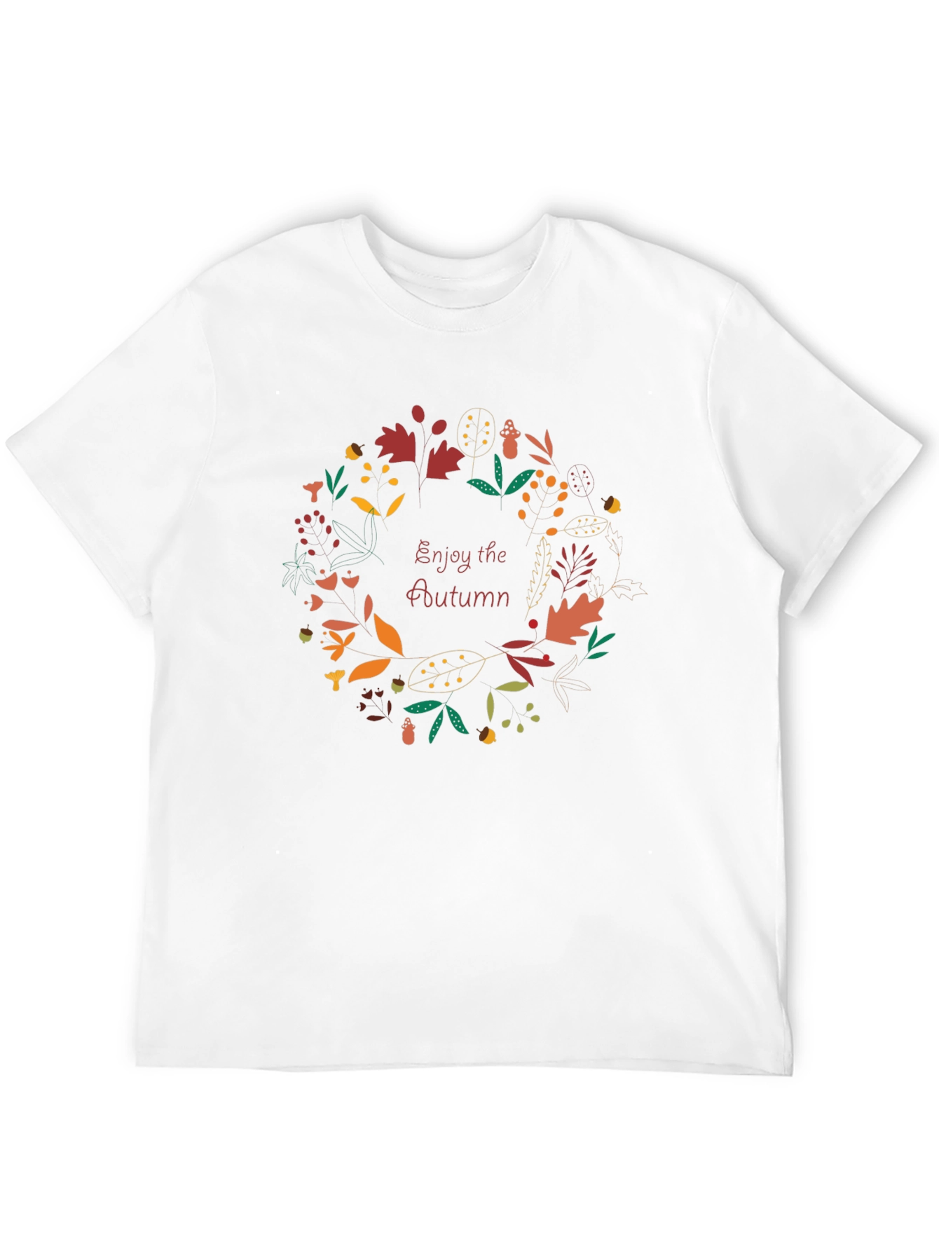 Autumn Wreath T-Shirt - Enjoy the Season