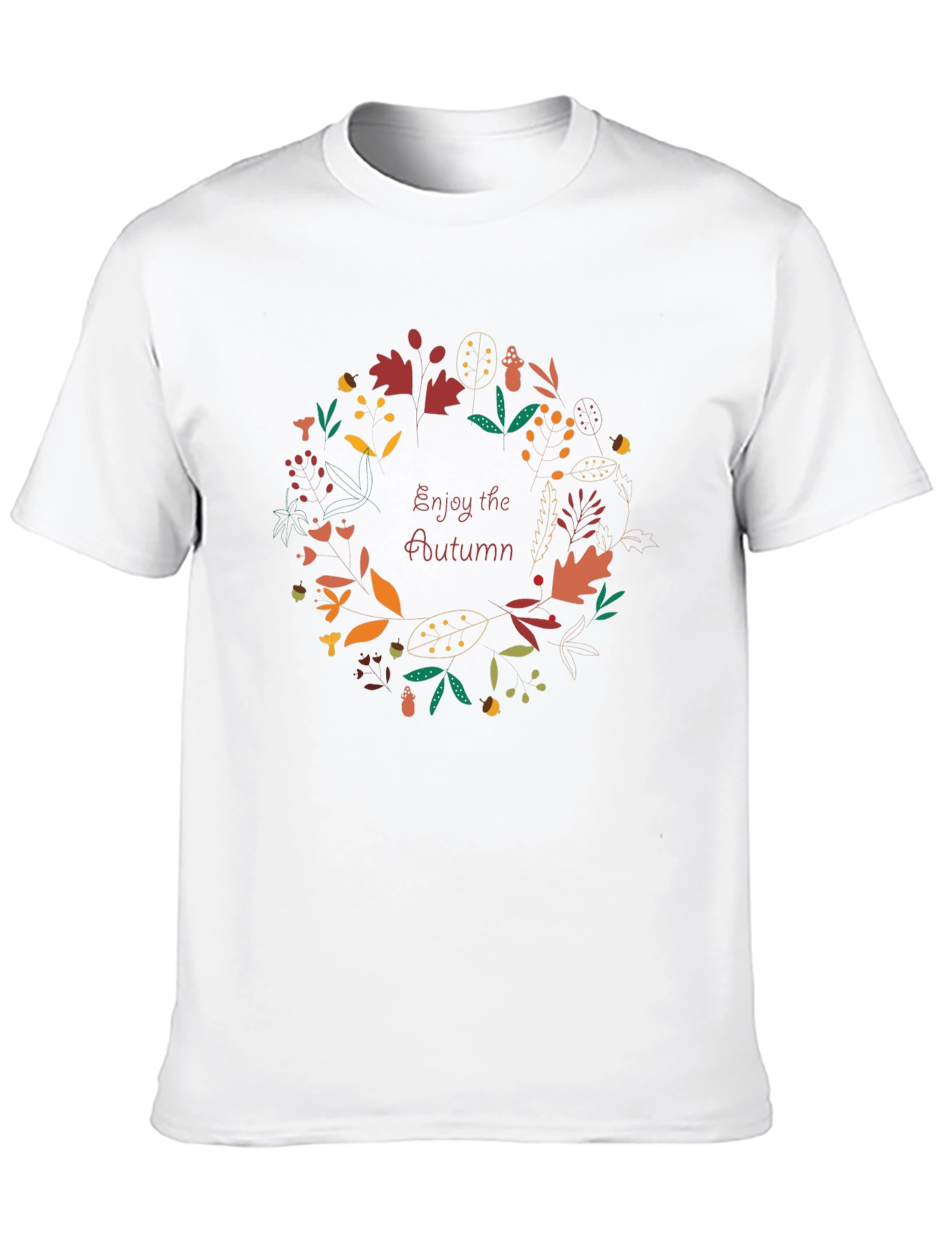 Autumn Wreath T-Shirt - Enjoy the Season