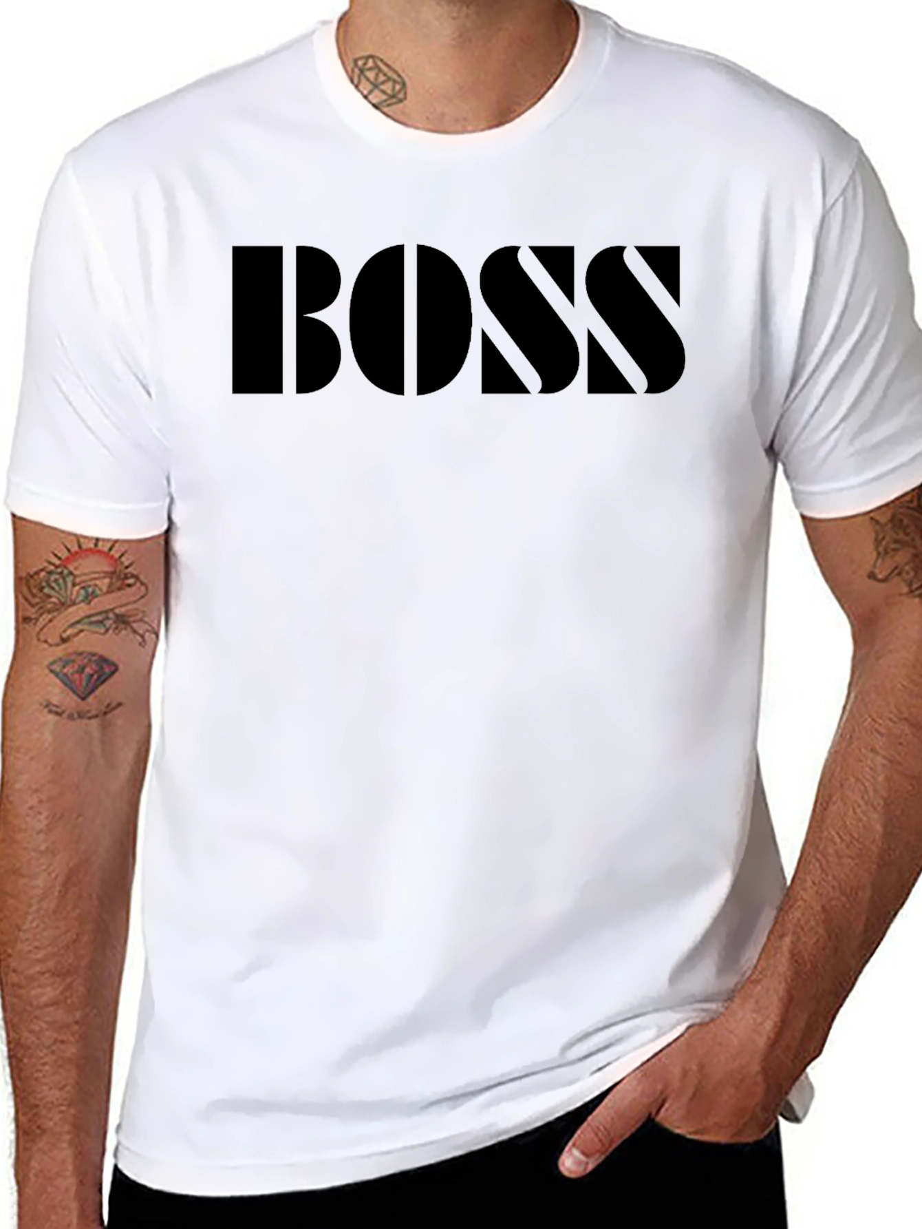BOSS Graphic Tee - Mens Black T-Shirt