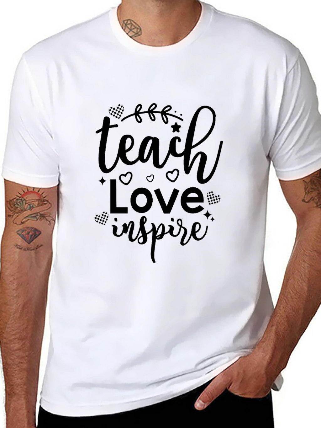 Teach Love Inspire Black Graphic Tee