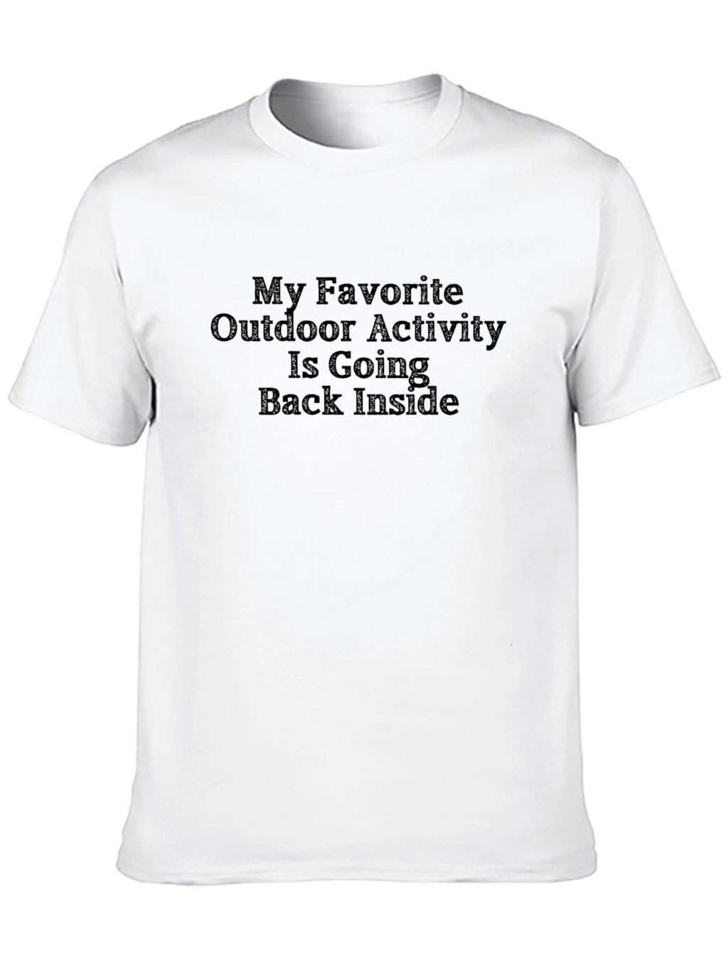 Funny My Favorite Outdoor Activity Black T-Shirt