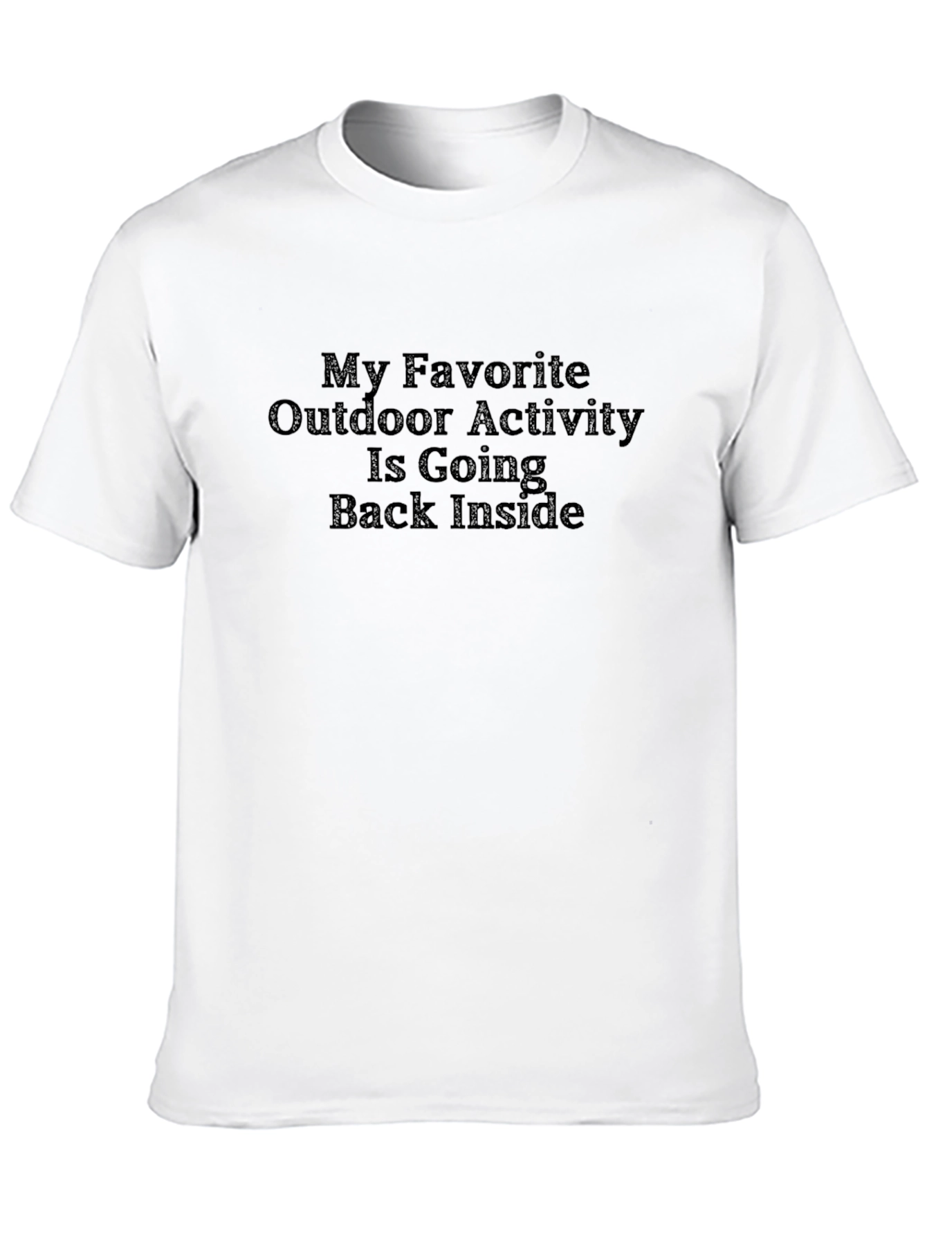 Funny My Favorite Outdoor Activity Black T-Shirt