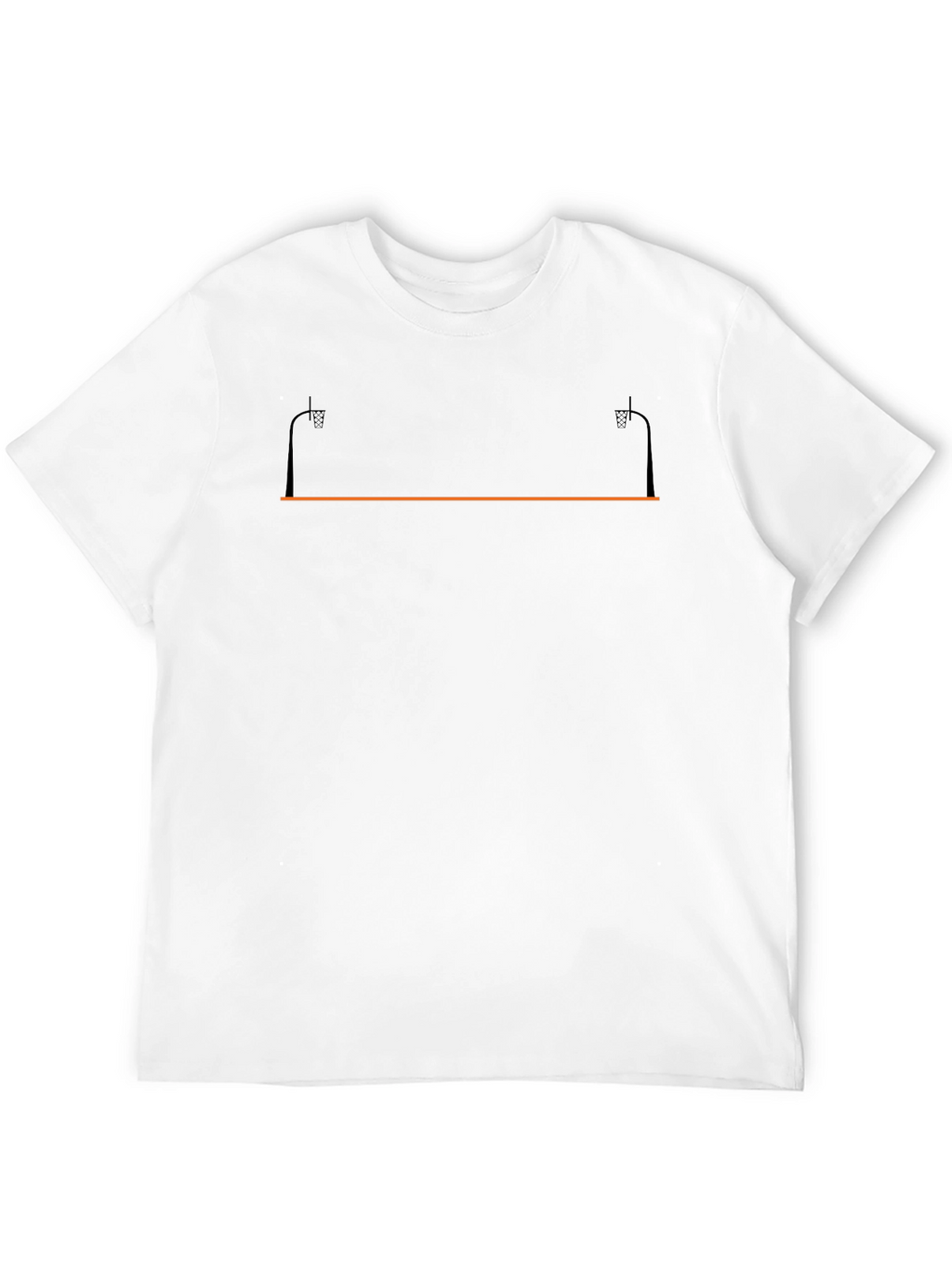Basketball Court T-Shirt - Black Graphic Tee