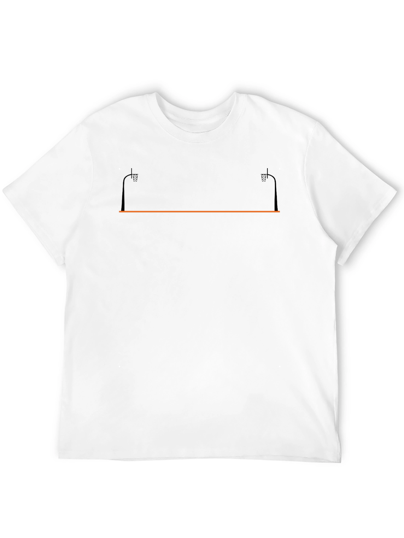 Basketball Court T-Shirt - Black Graphic Tee