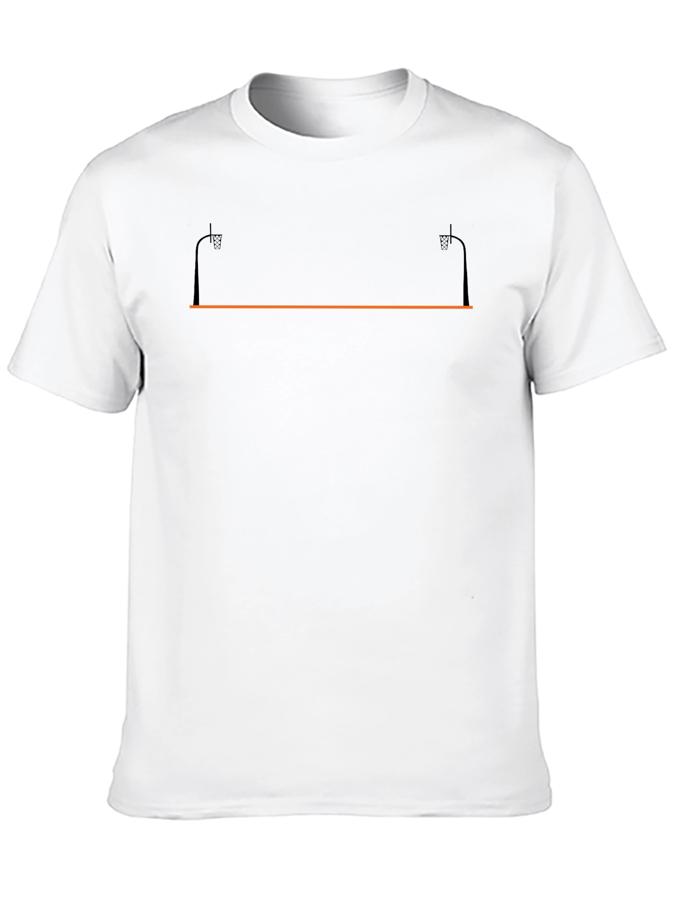 Basketball Court T-Shirt - Black Graphic Tee