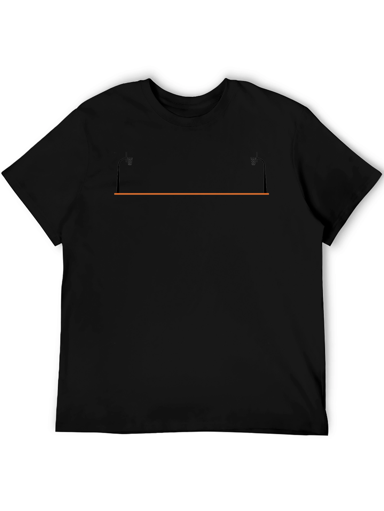 Basketball Court T-Shirt - Black Graphic Tee