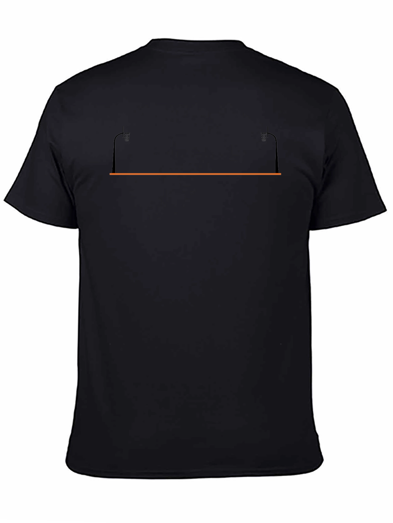 Basketball Court T-Shirt - Black Graphic Tee