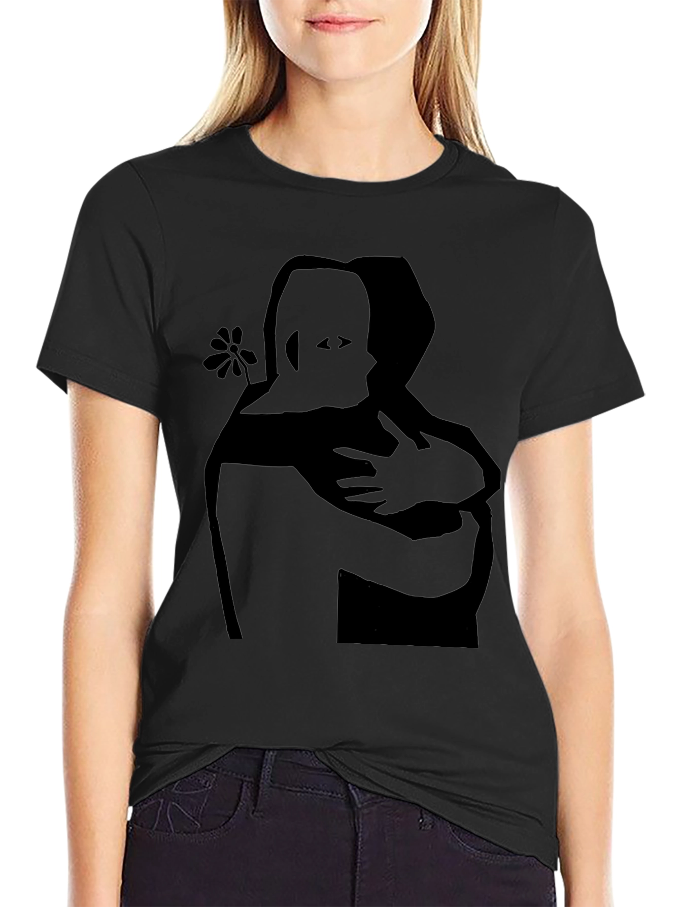 Embrace Graphic Tee - Black Cotton Comfort Fit