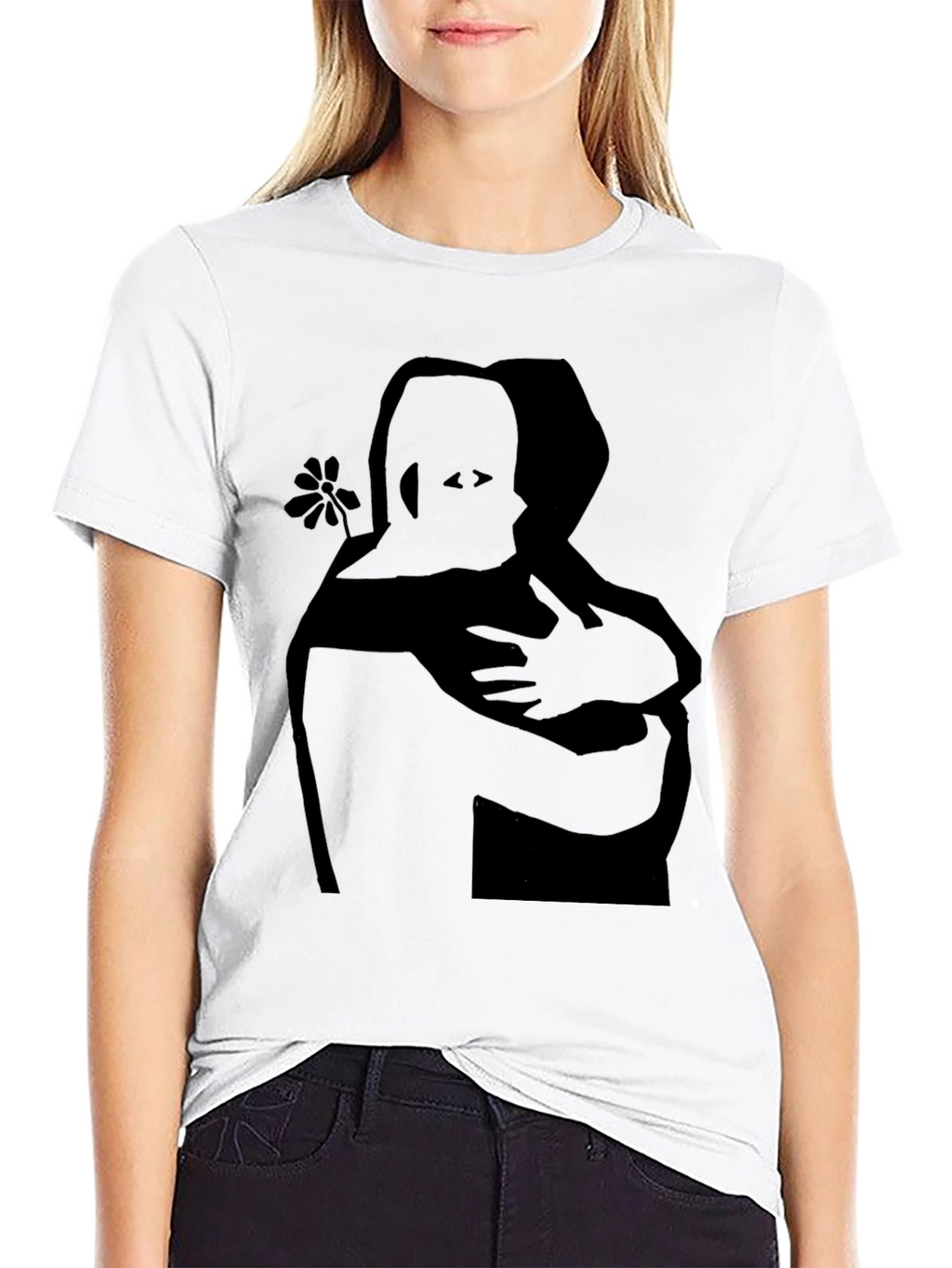 Embrace Graphic Tee - Black Cotton Comfort Fit