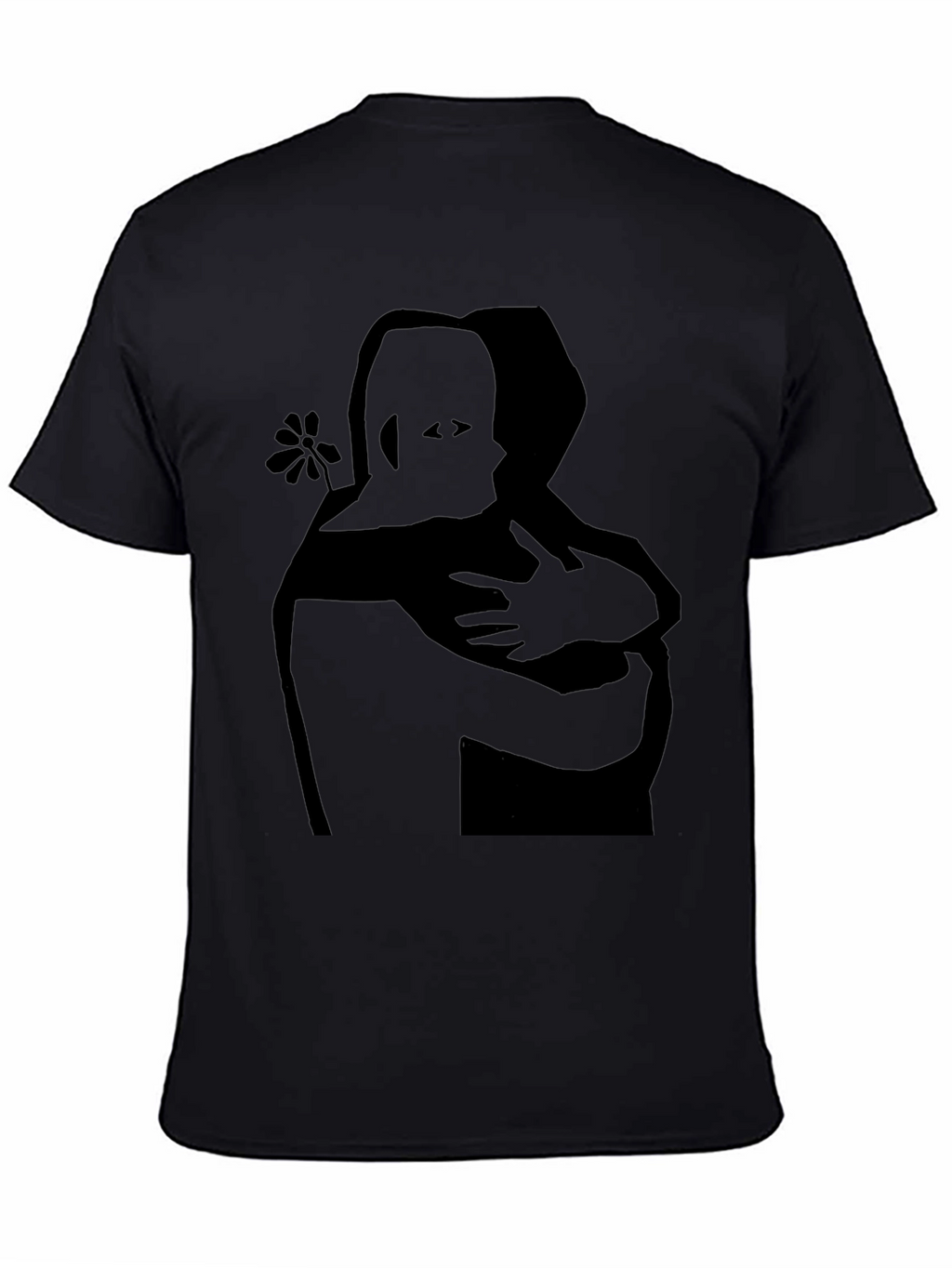 Embrace Graphic Tee - Black Cotton Comfort Fit