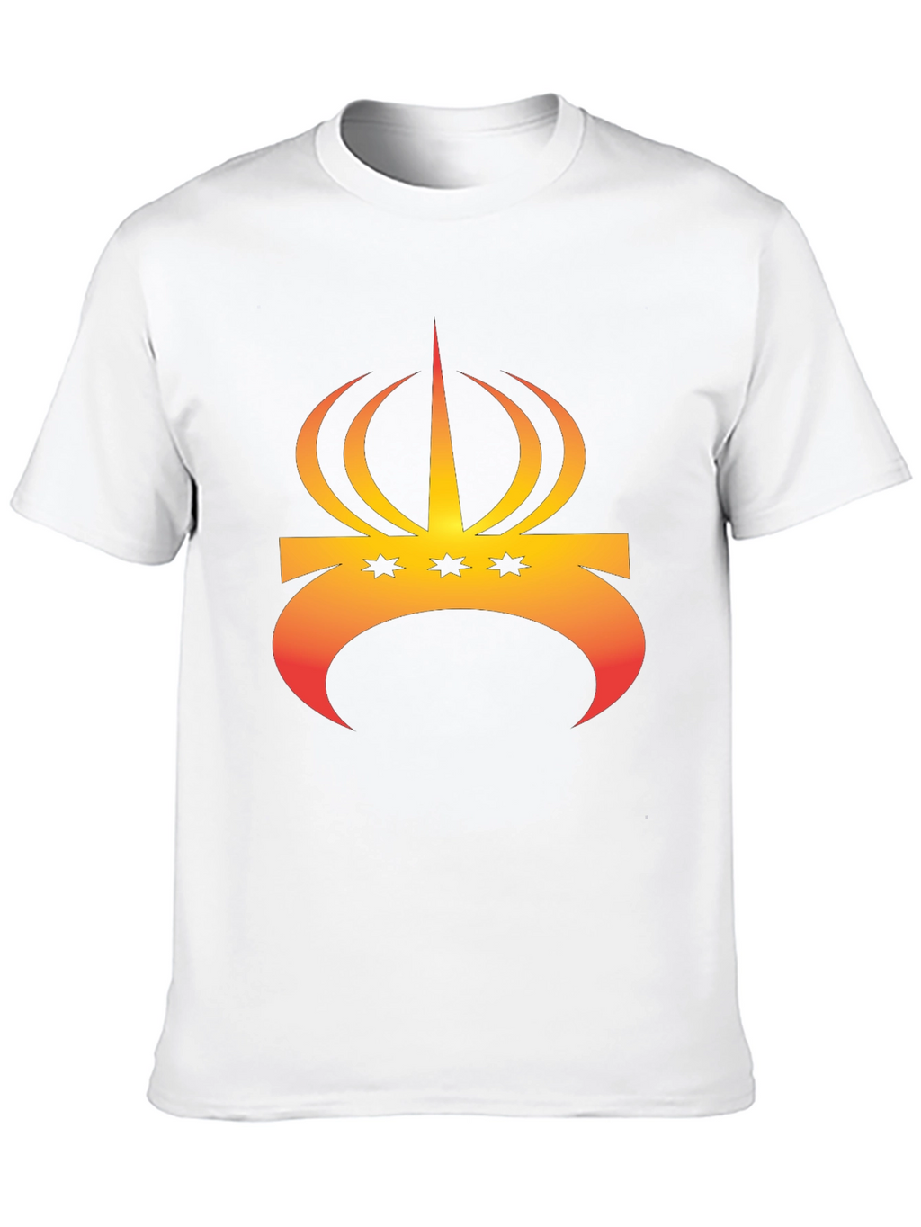 Crown and Stars Graphic Tee - Trendy Black T-Shirt
