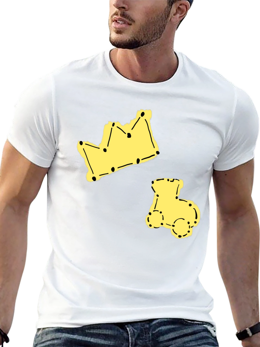 Crown & Train Tee - Fun Graphic Print T-Shirt