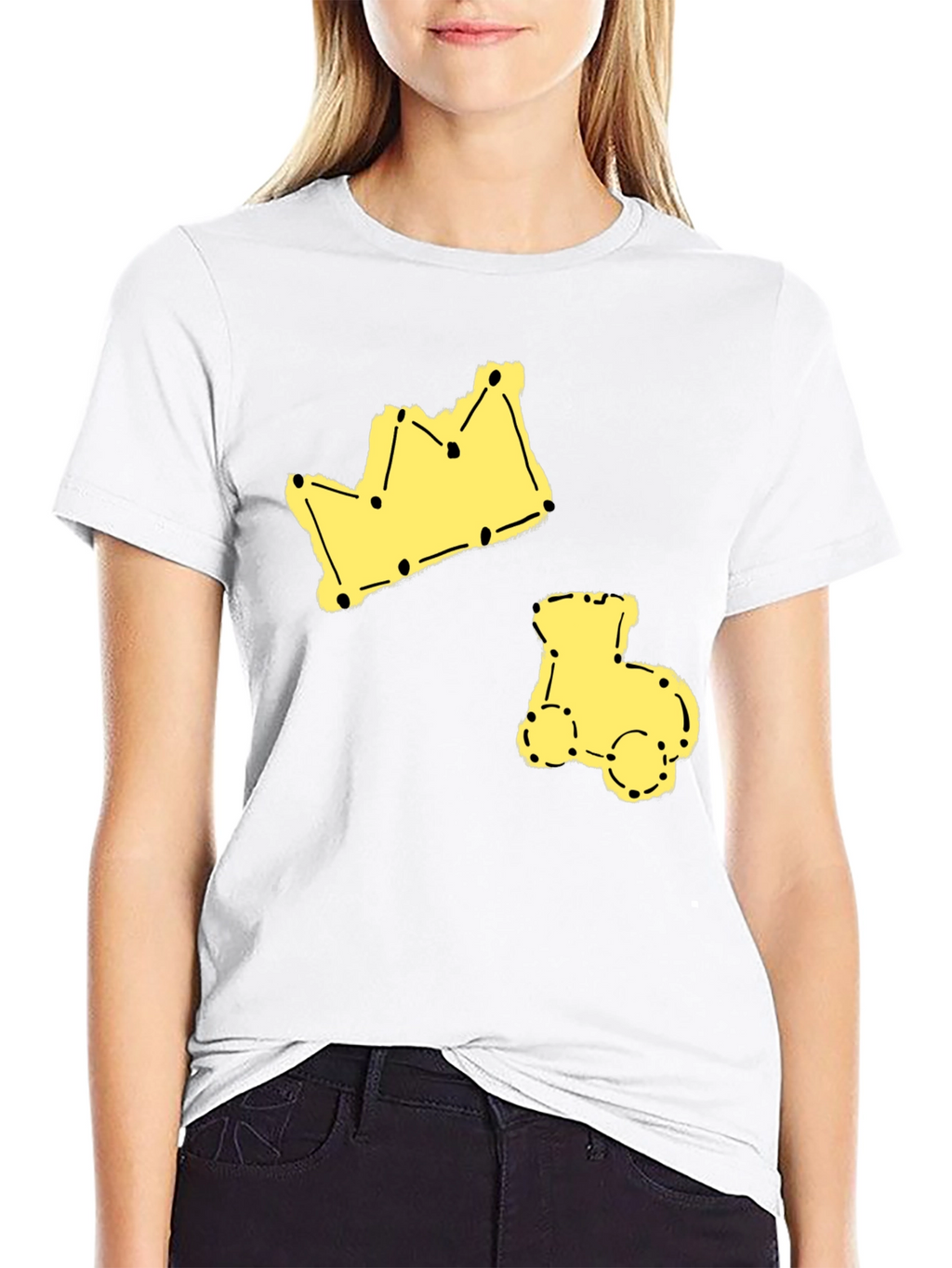 Crown & Train Tee - Fun Graphic Print T-Shirt