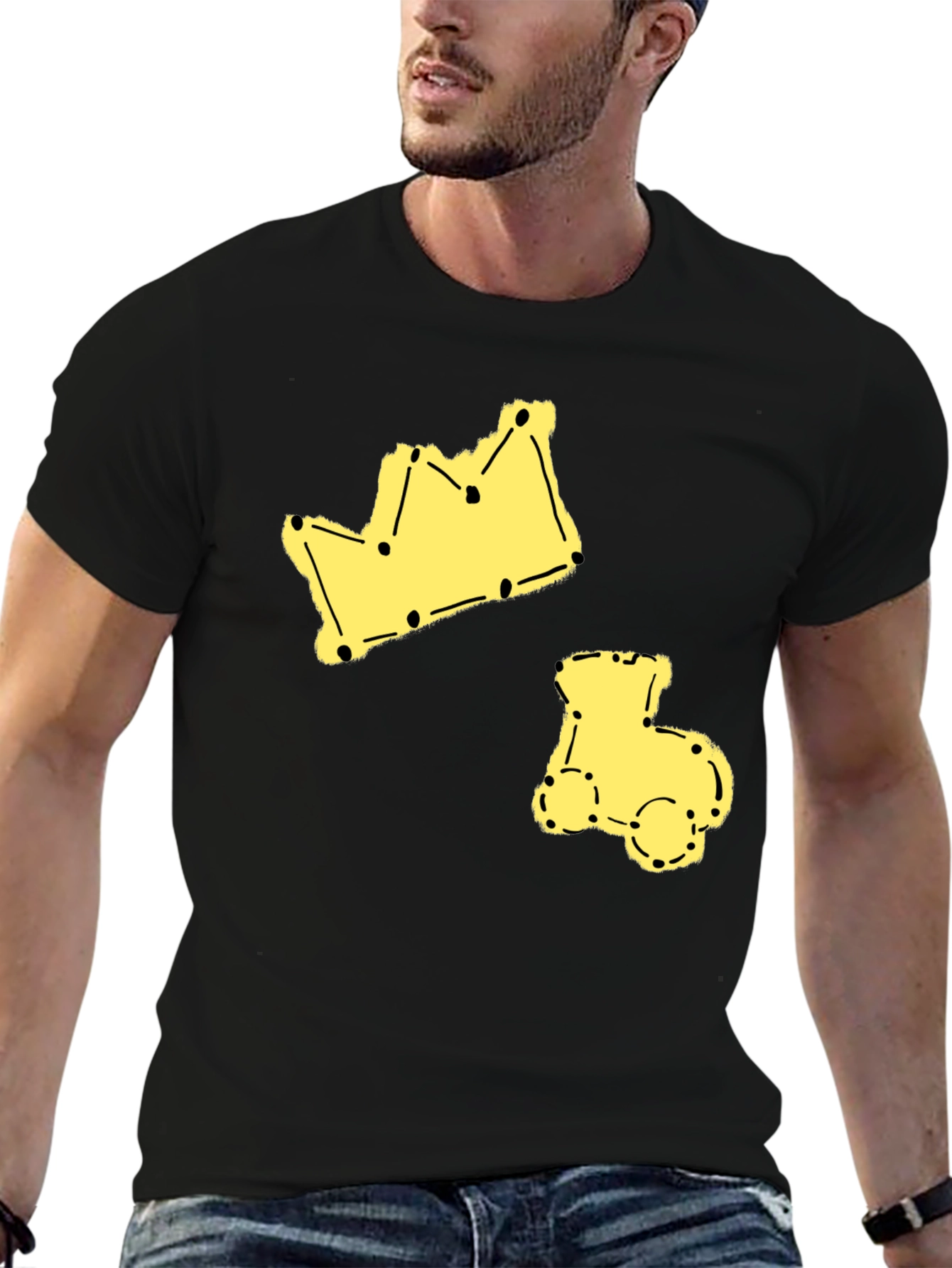 Crown & Train Tee - Fun Graphic Print T-Shirt