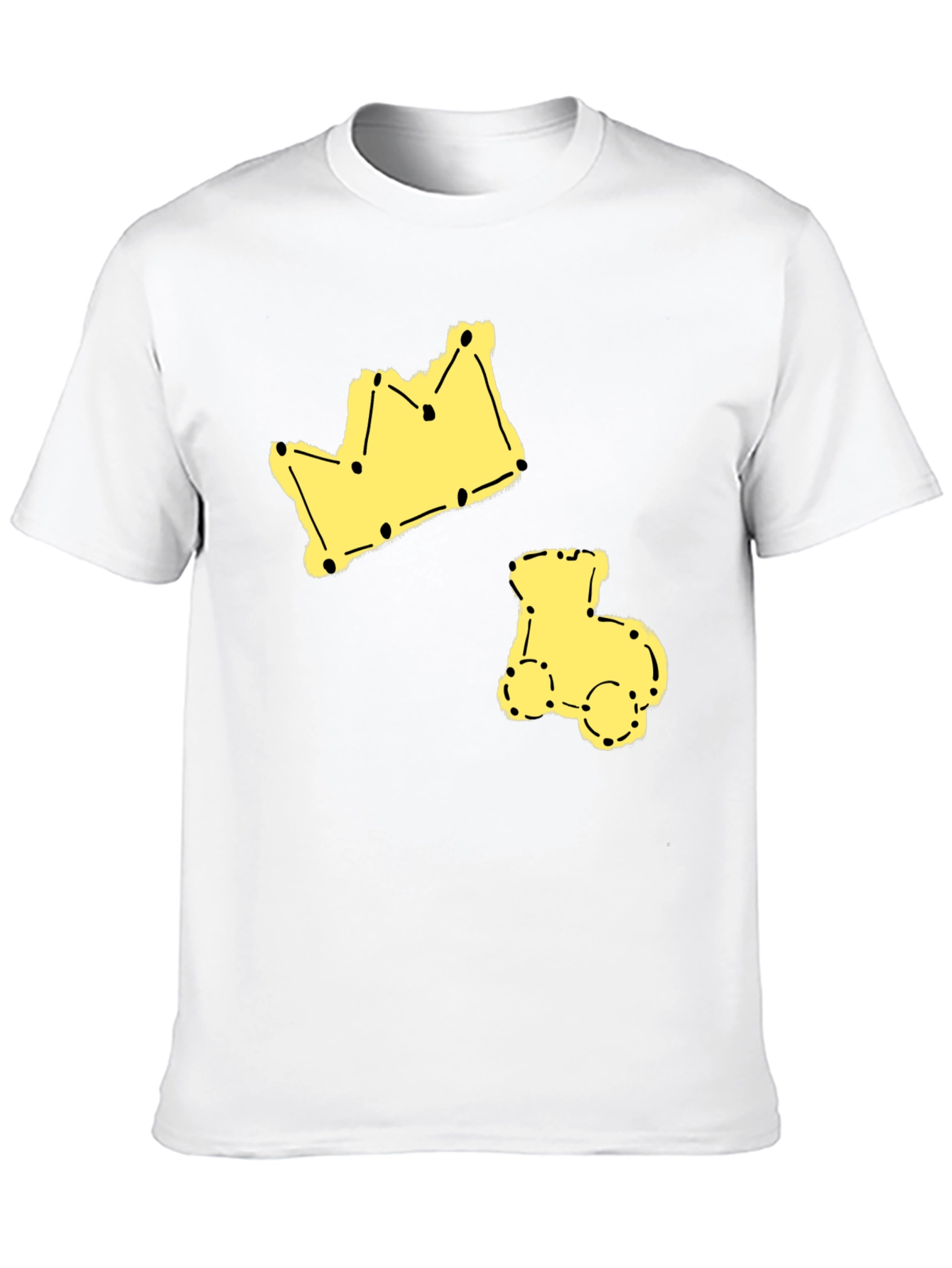 Crown & Train Tee - Fun Graphic Print T-Shirt