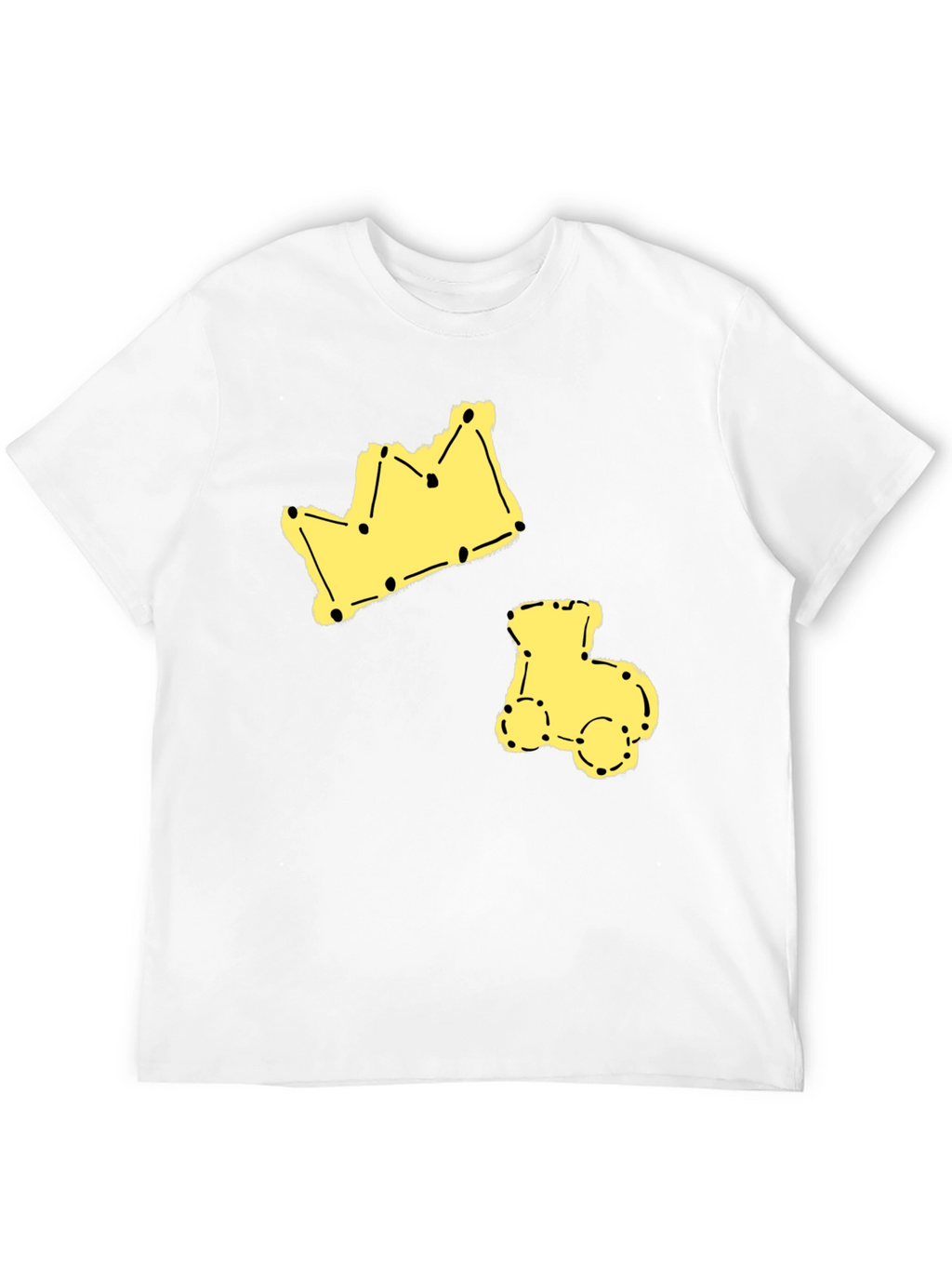 Crown & Train Tee - Fun Graphic Print T-Shirt