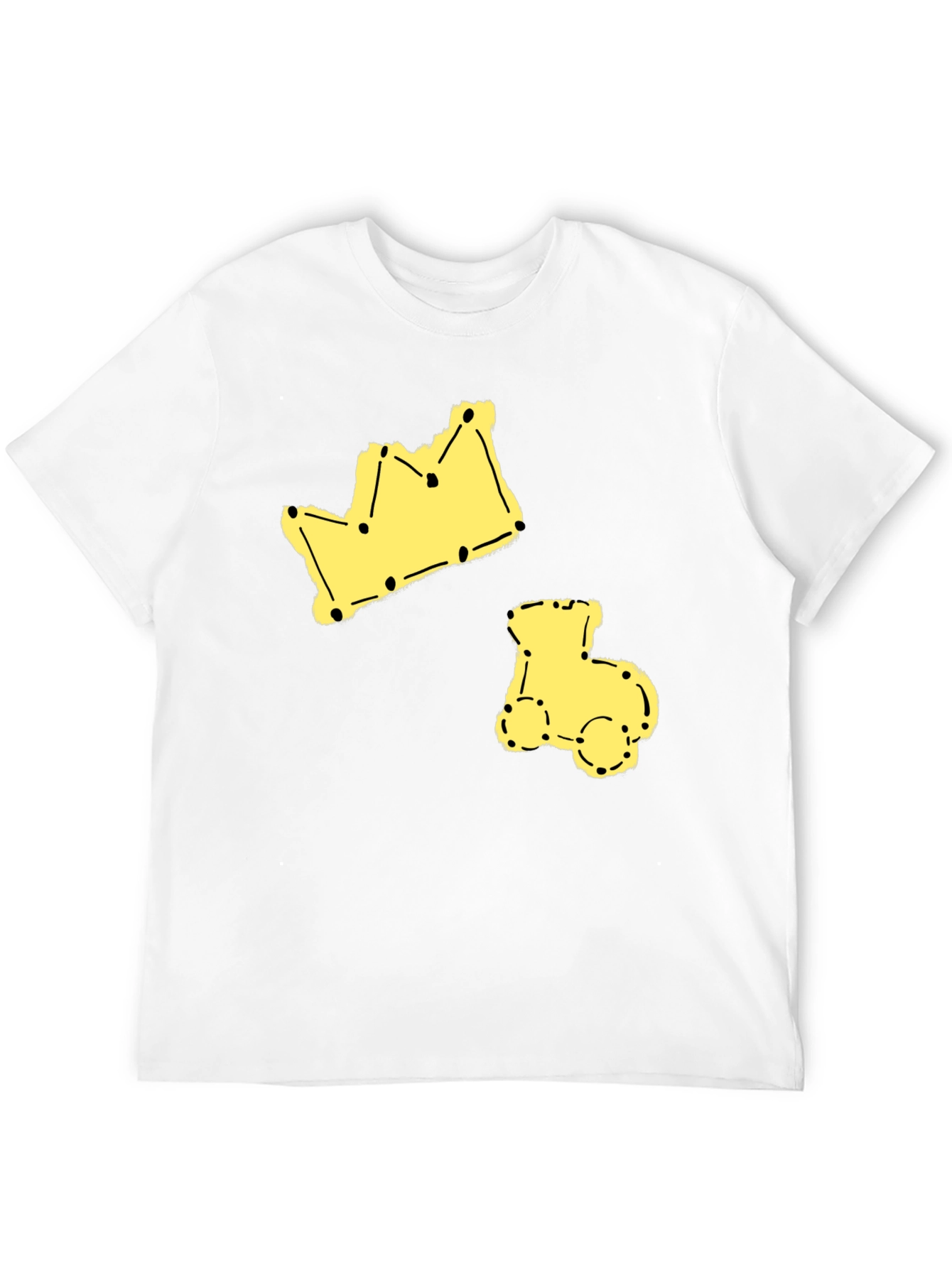 Crown & Train Tee - Fun Graphic Print T-Shirt
