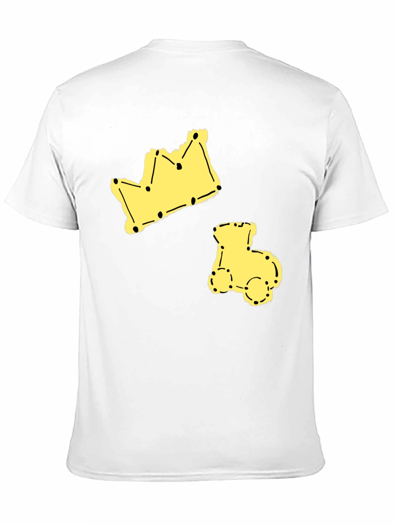 Crown & Train Tee - Fun Graphic Print T-Shirt