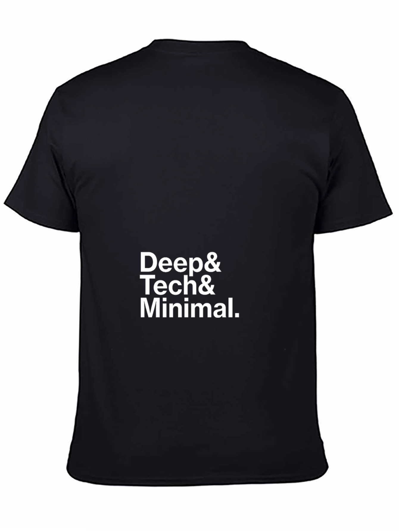 Deep Tech & Minimal Black T-Shirt