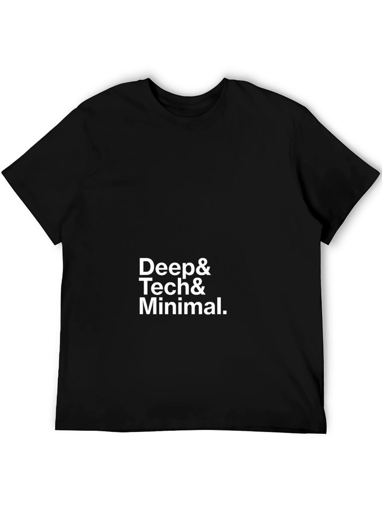Deep Tech & Minimal Black T-Shirt