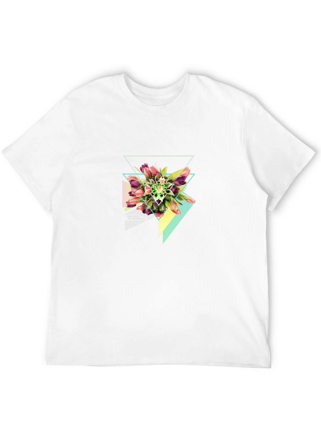 Geometric Floral T-Shirt - Modern Graphic Tee