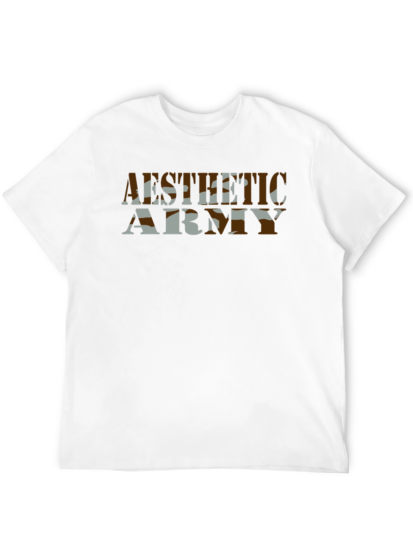 Aesthetic Army Camo Graphic T-Shirt