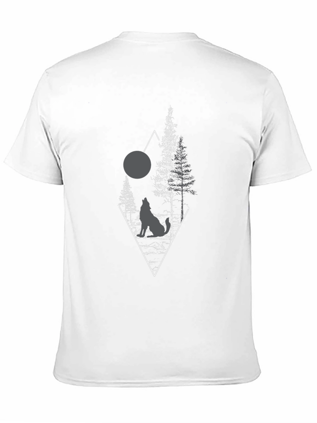 Wolf Moon Forest Graphic Tee - Black
