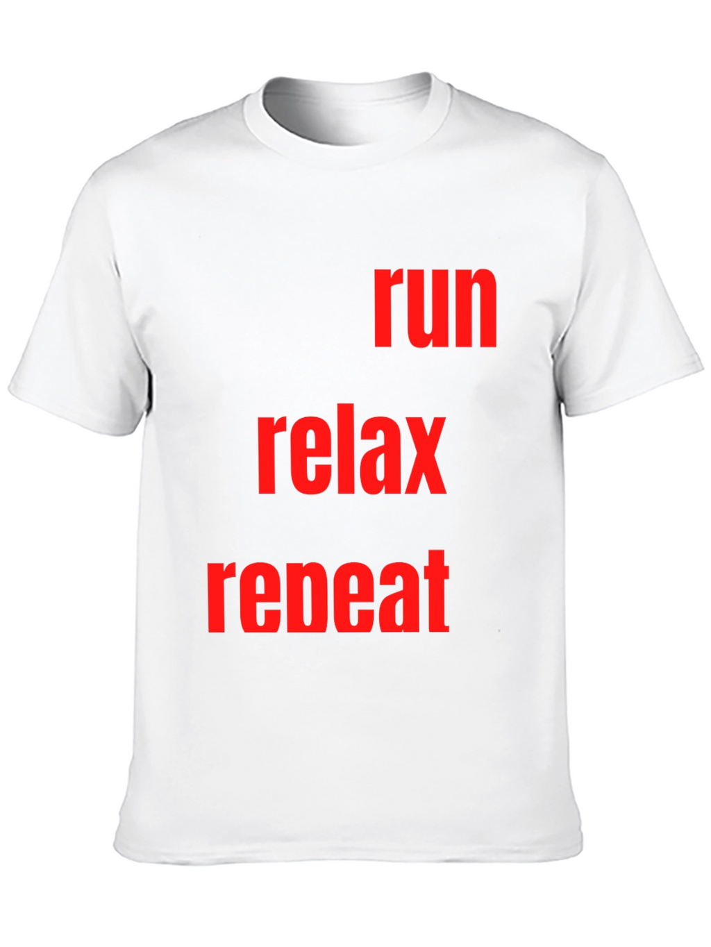 Run Relax Repeat Graphic Tee - Black Cotton T-Shirt