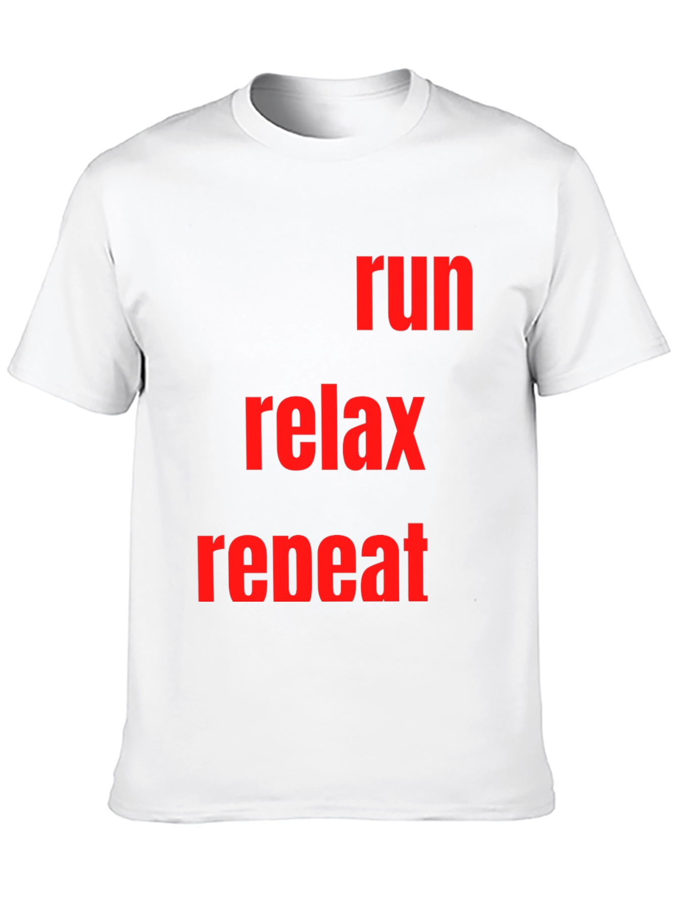 Run Relax Repeat Graphic Tee - Black Cotton T-Shirt