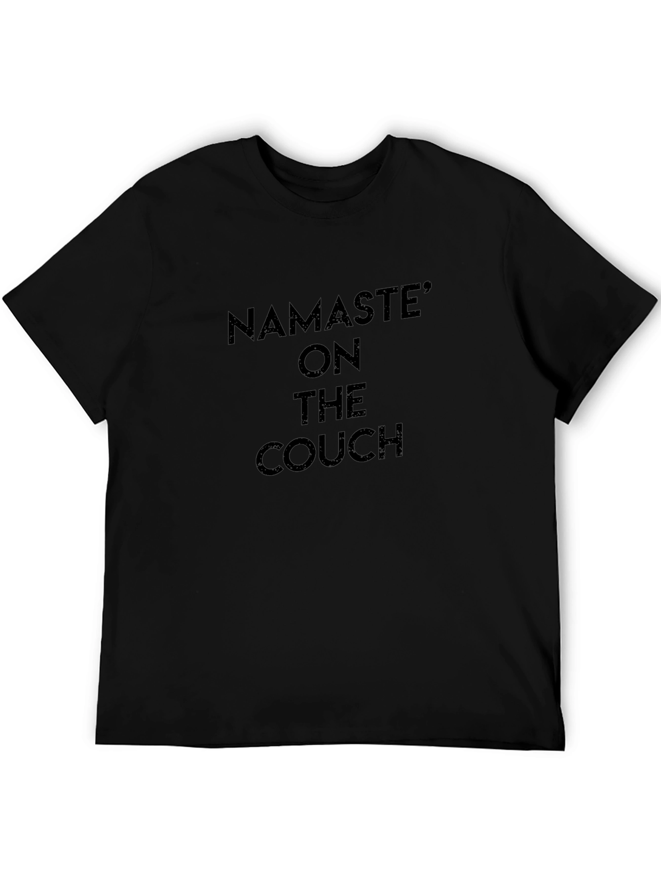 Namaste On The Couch Black Graphic Tee