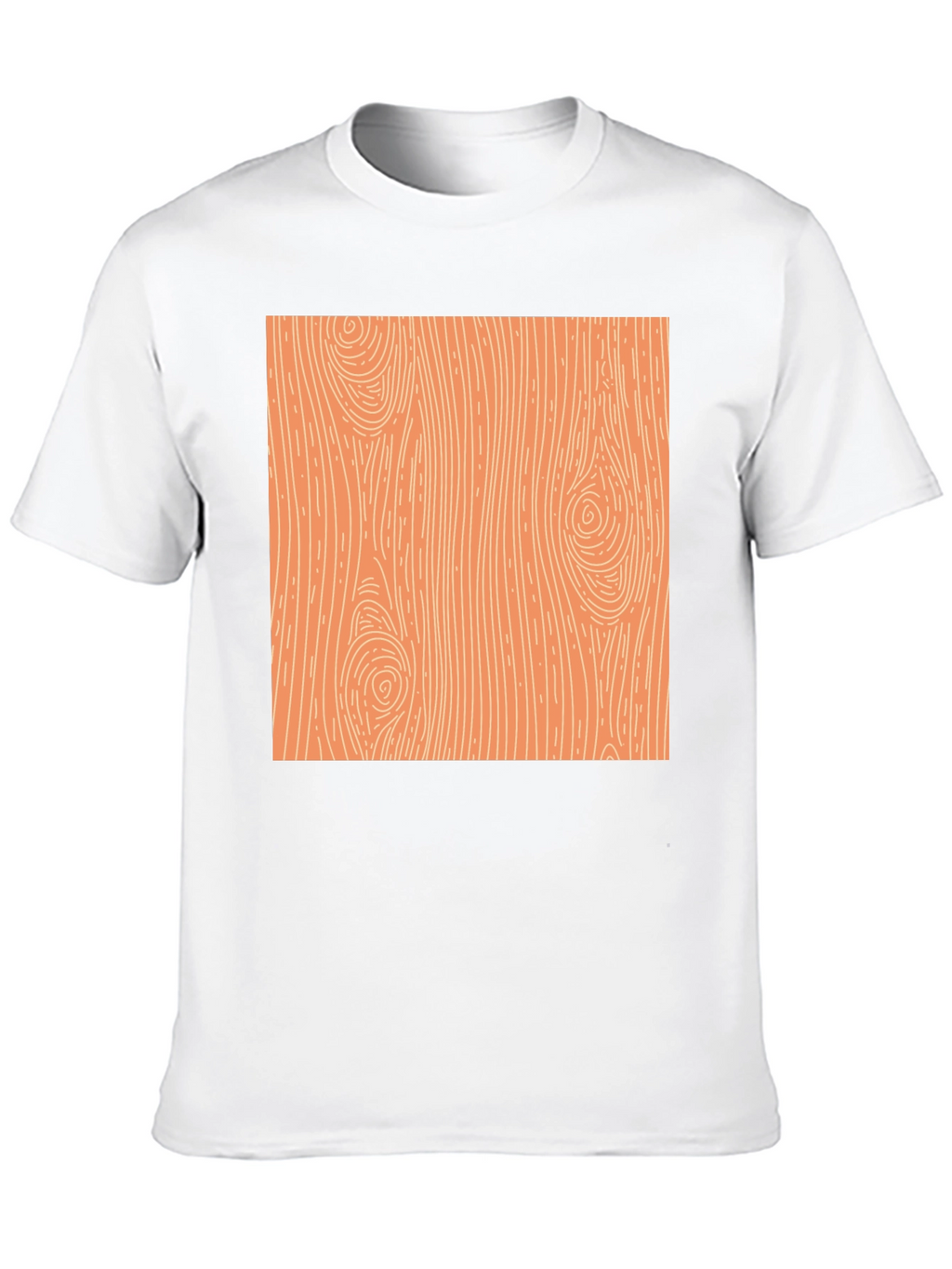 Wood Grain Graphic Print Black T-Shirt