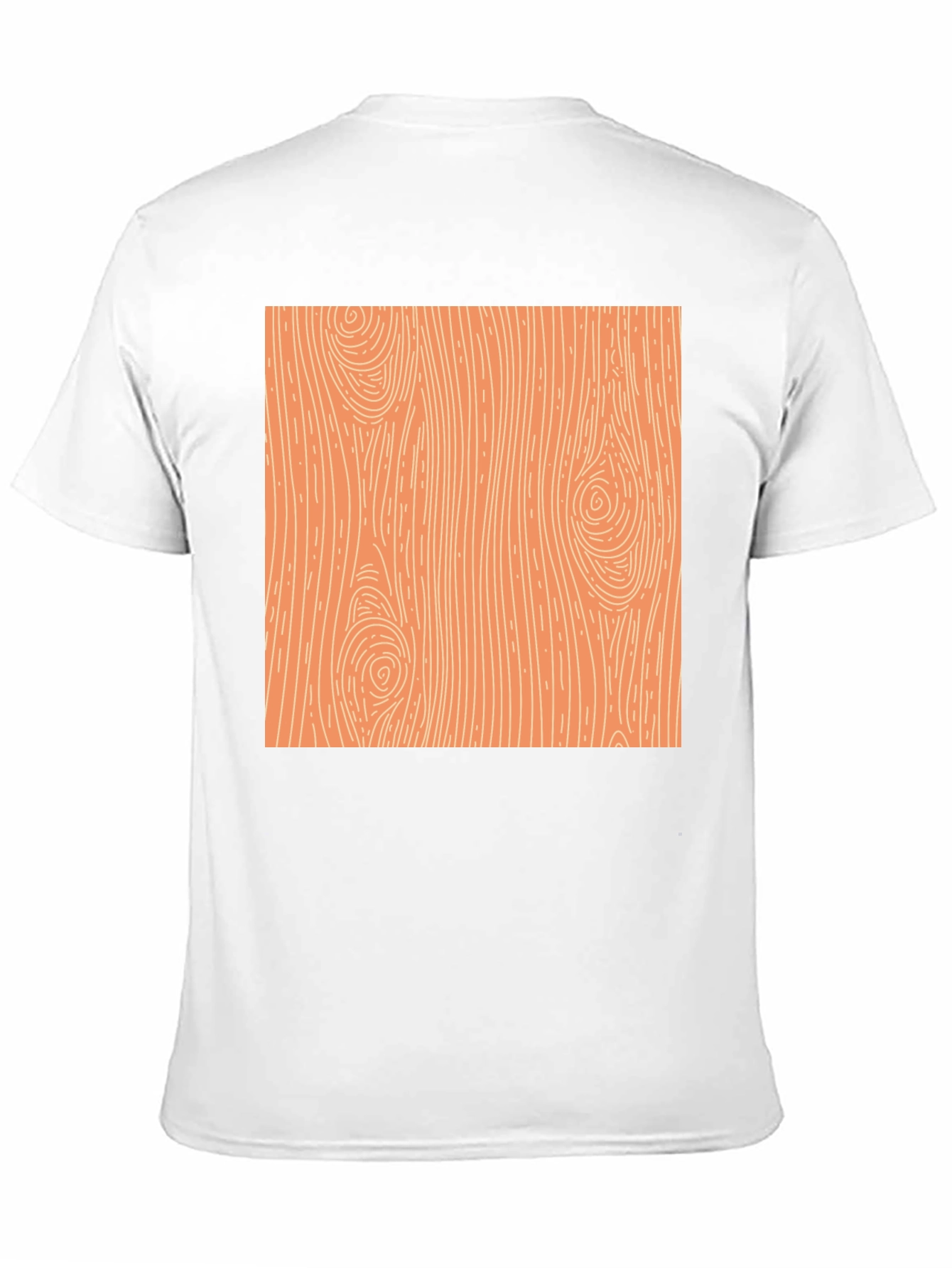Wood Grain Graphic Print Black T-Shirt