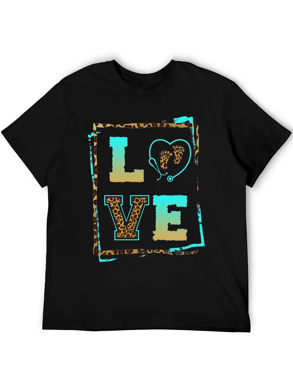 Leopard Print Love Nurse T-Shirt