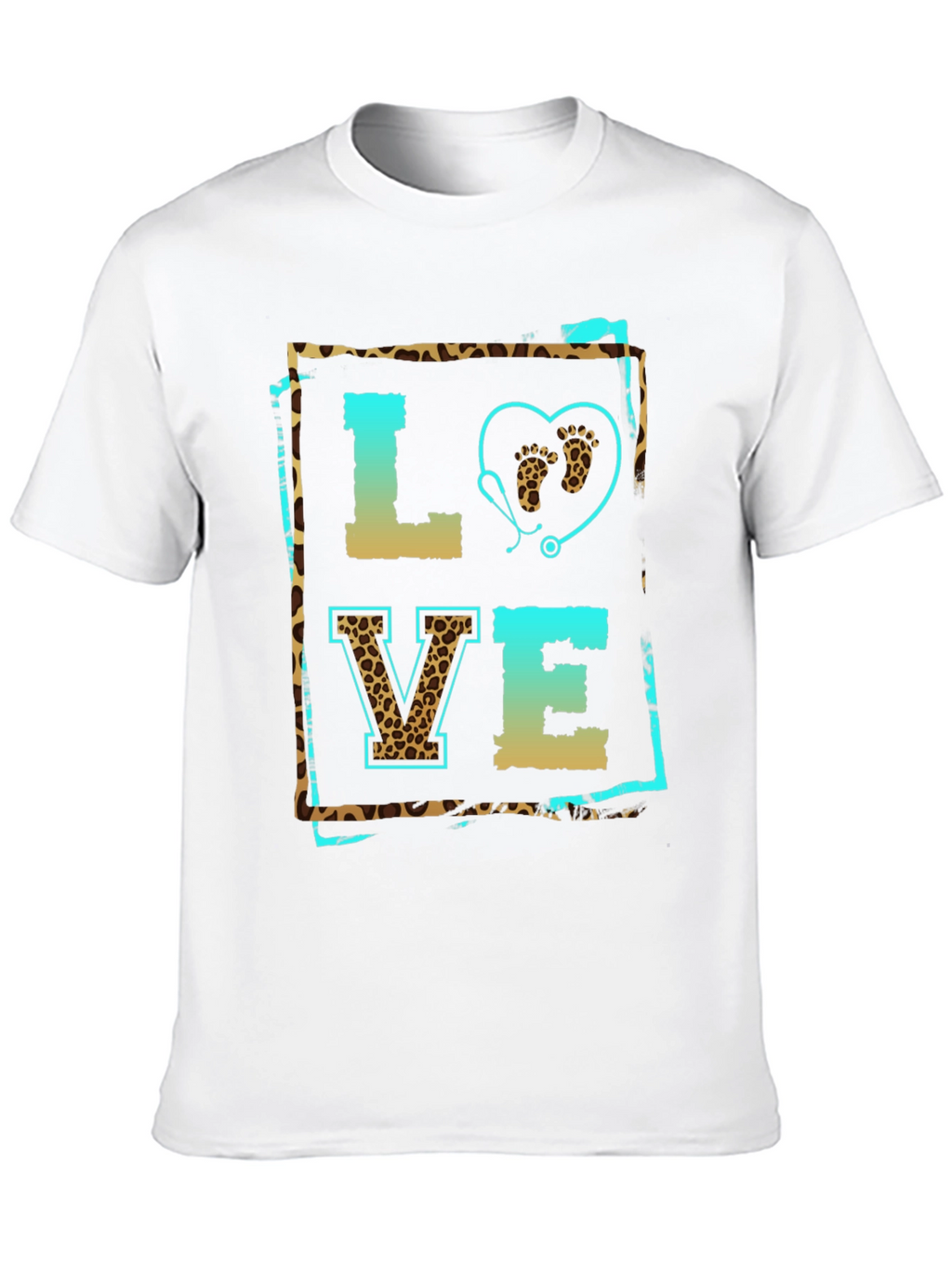 Leopard Print Love Nurse T-Shirt