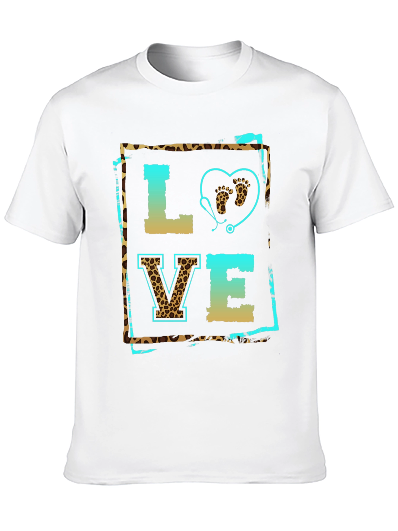 Leopard Print Love Nurse T-Shirt