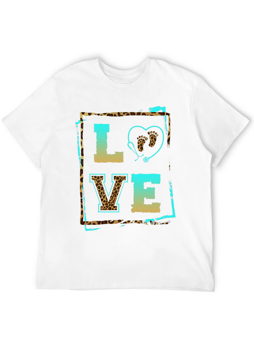 Leopard Print Love Nurse T-Shirt