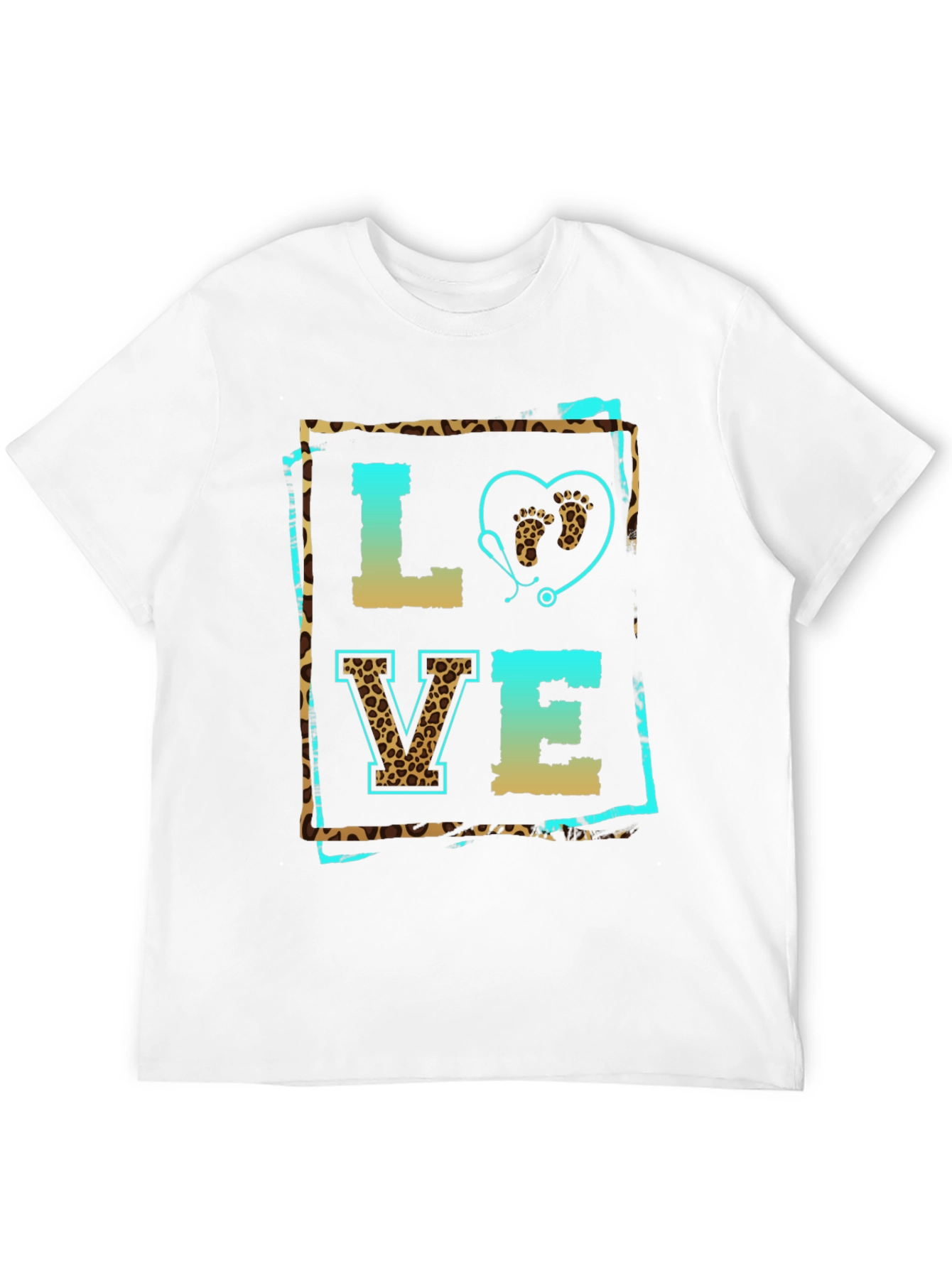 Leopard Print Love Nurse T-Shirt