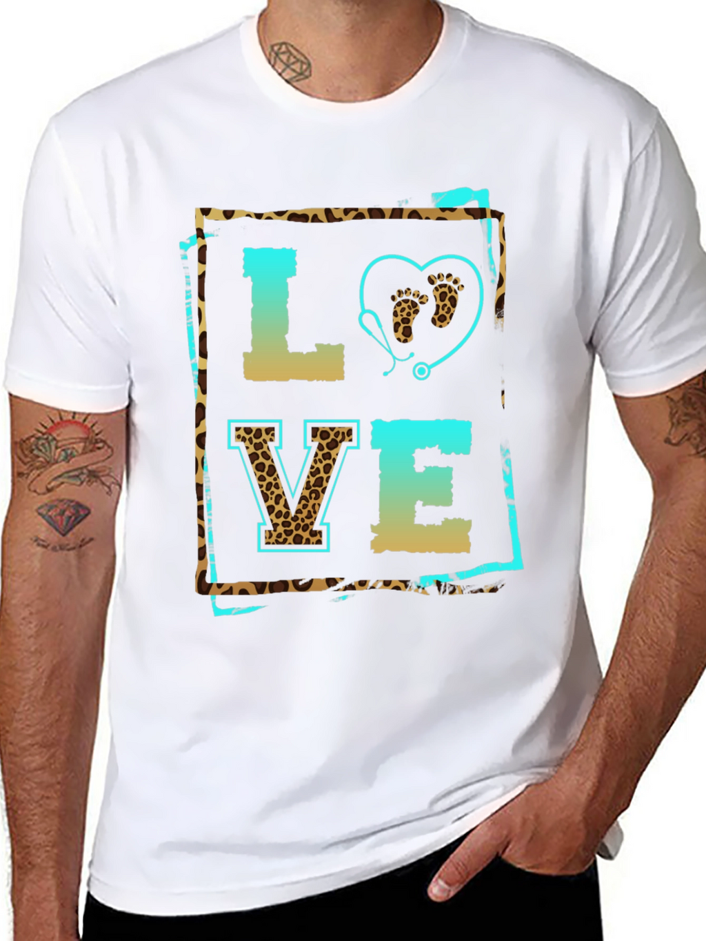 Leopard Print Love Nurse T-Shirt