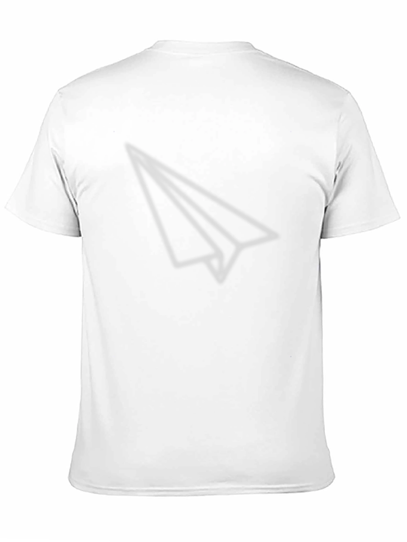 Mens Black T-Shirt with Paper Airplane Design