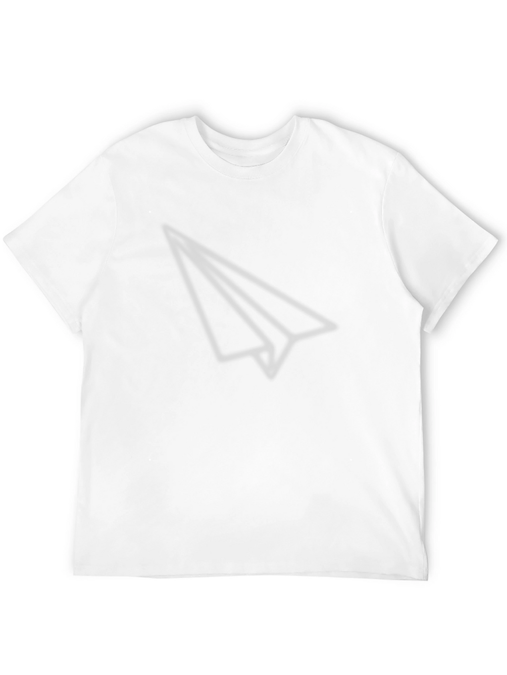 Mens Black T-Shirt with Paper Airplane Design