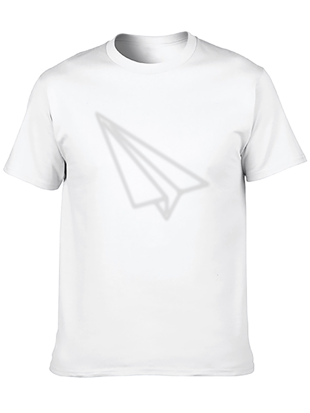 Mens Black T-Shirt with Paper Airplane Design