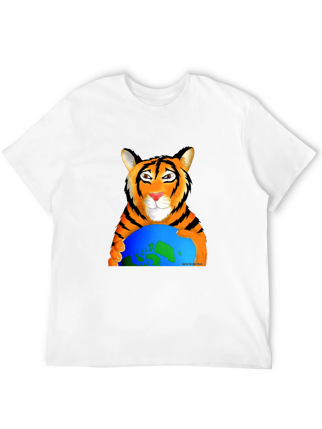 Tiger Hugging Earth Graphic T-Shirt