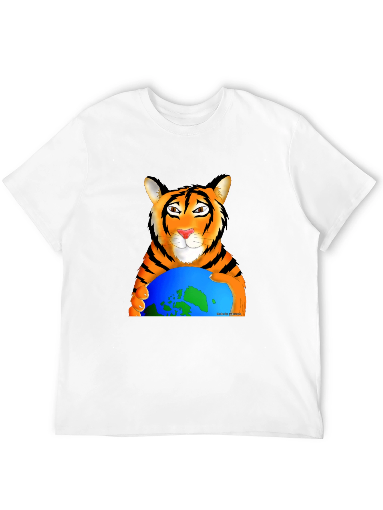 Tiger Hugging Earth Graphic T-Shirt