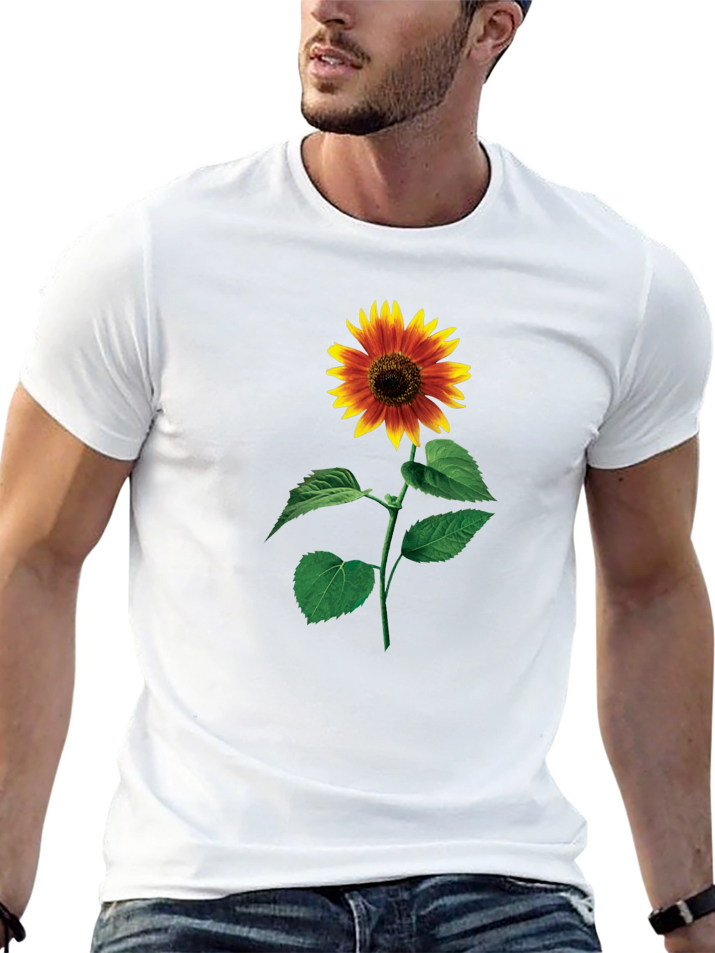 Sunflower Graphic Black T-Shirt