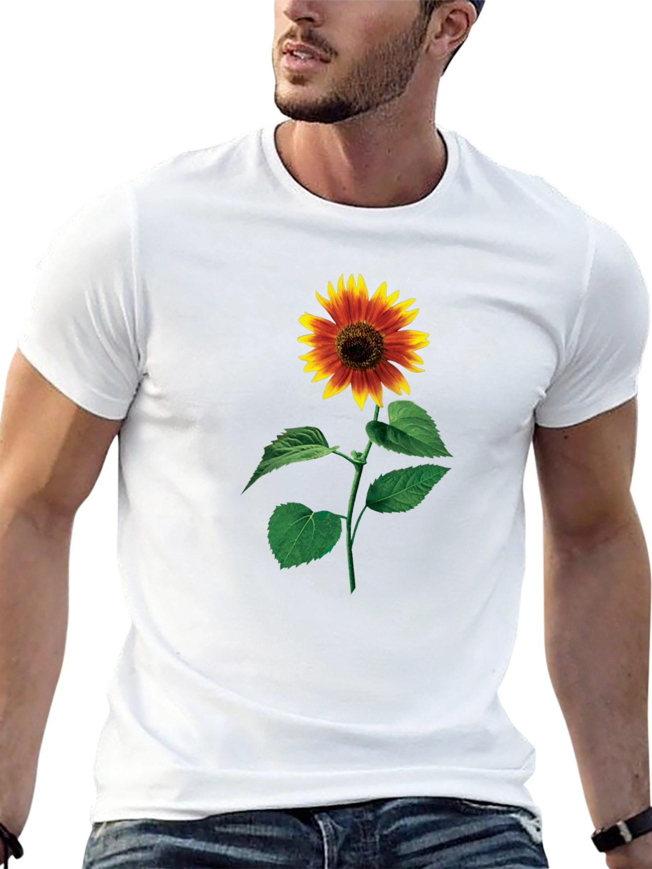 Sunflower Graphic Black T-Shirt