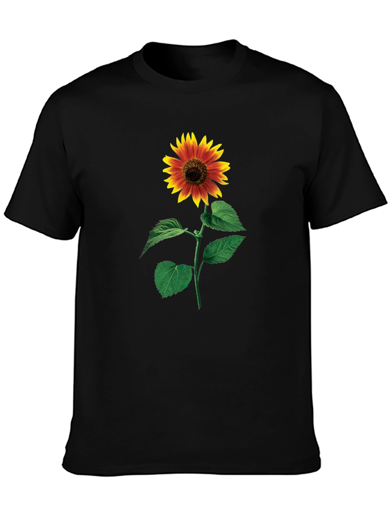 Sunflower Graphic Black T-Shirt