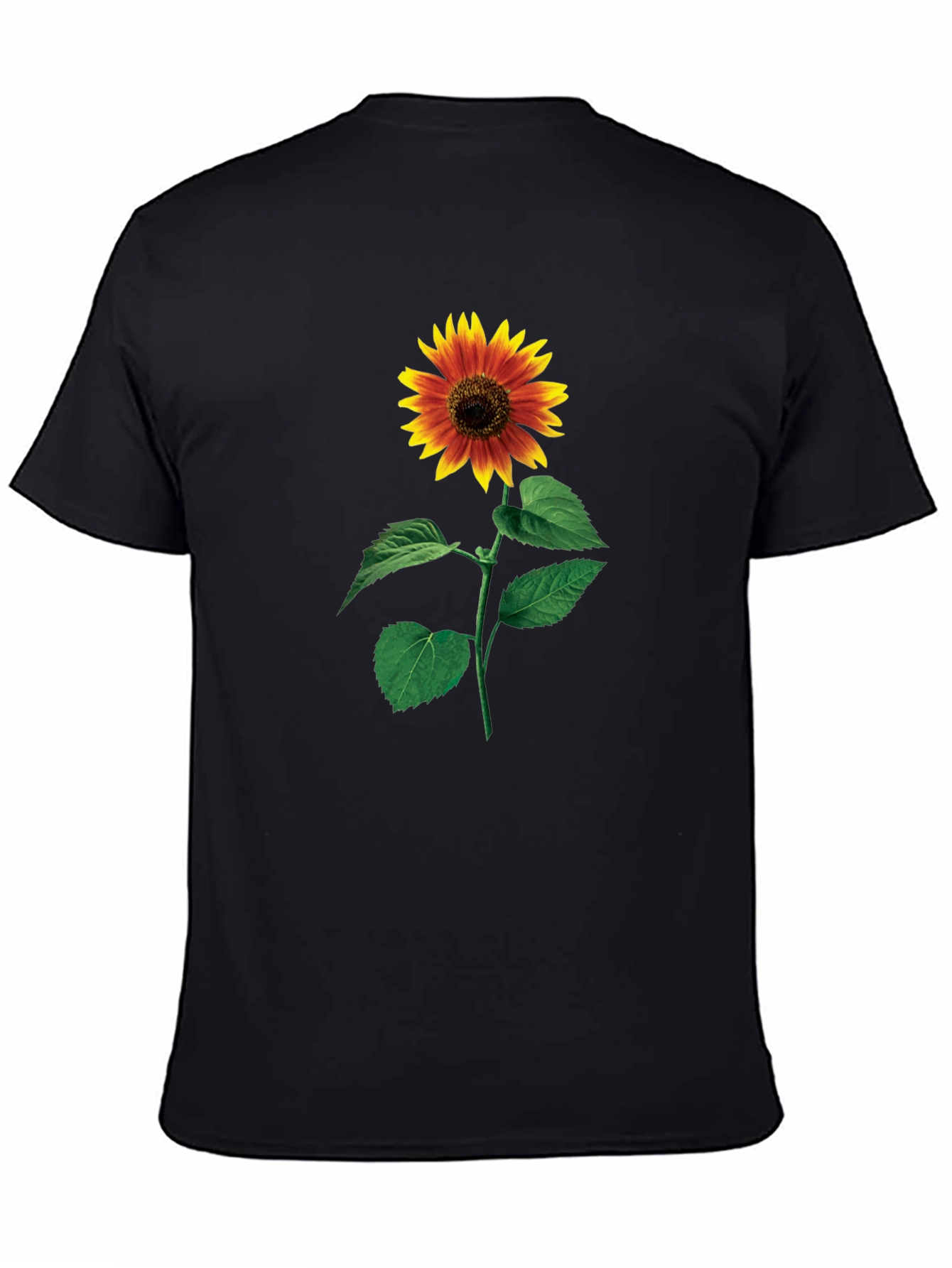Sunflower Graphic Black T-Shirt