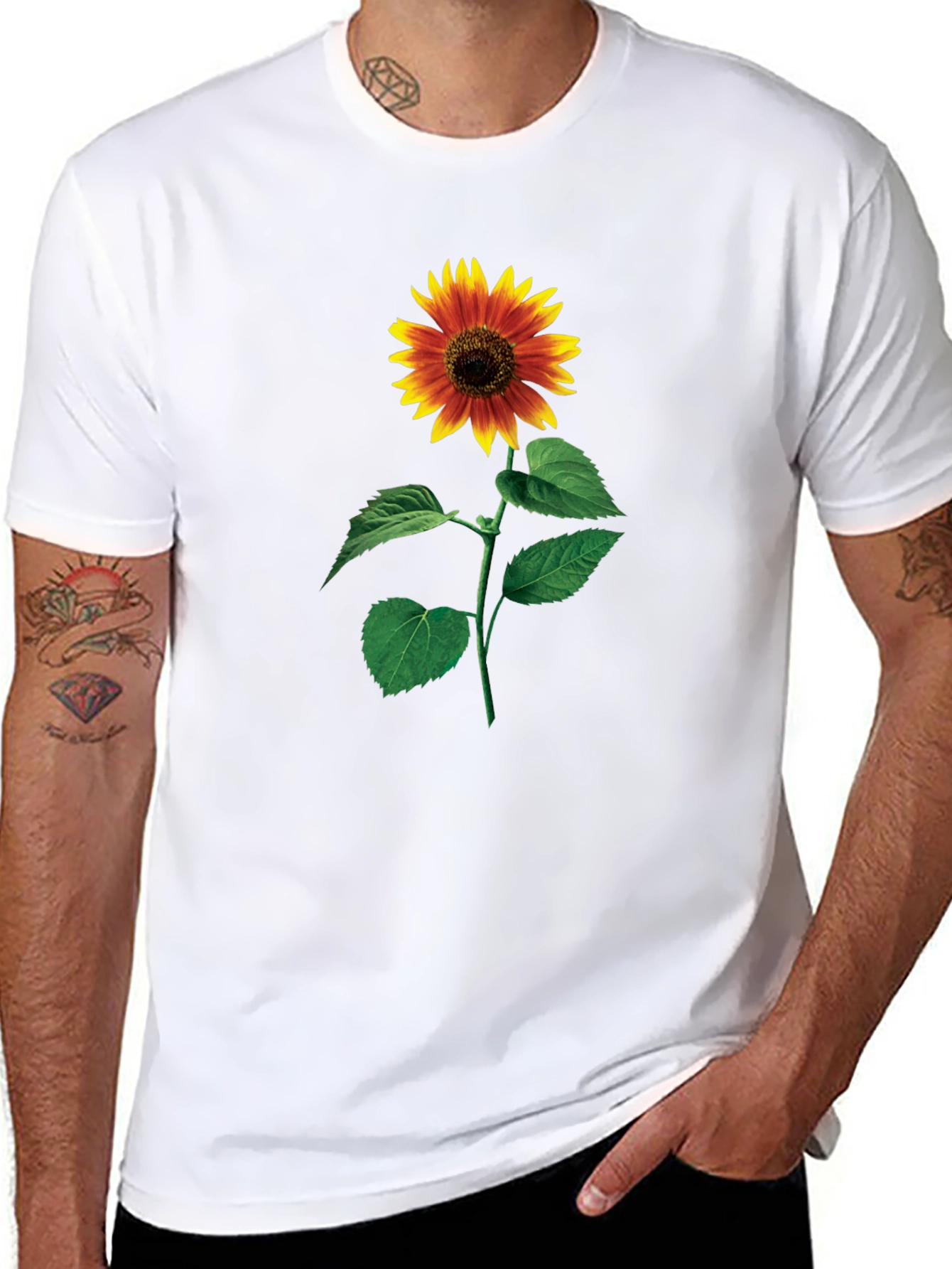 Sunflower Graphic Black T-Shirt