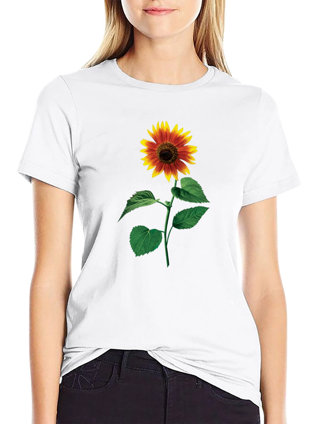 Sunflower Graphic Black T-Shirt